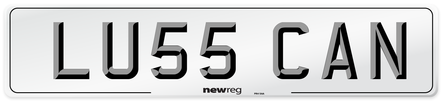 LU55 CAN Number Plate from New Reg